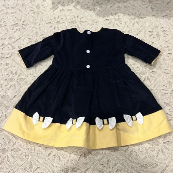 Bella bliss navy courteous dress with yellow trim - Picture 6 of 7